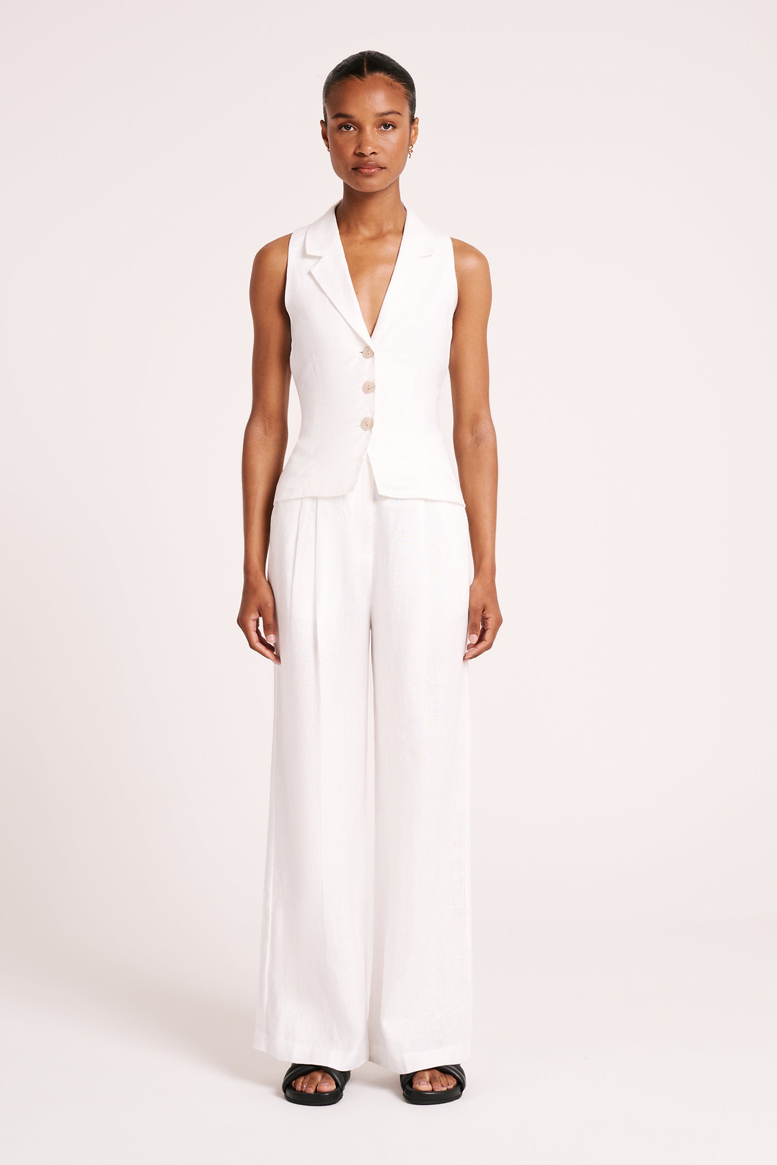 Linen vest and pants cheap