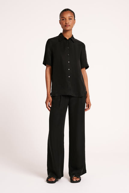 LEA CUPRO SHIRT-Black