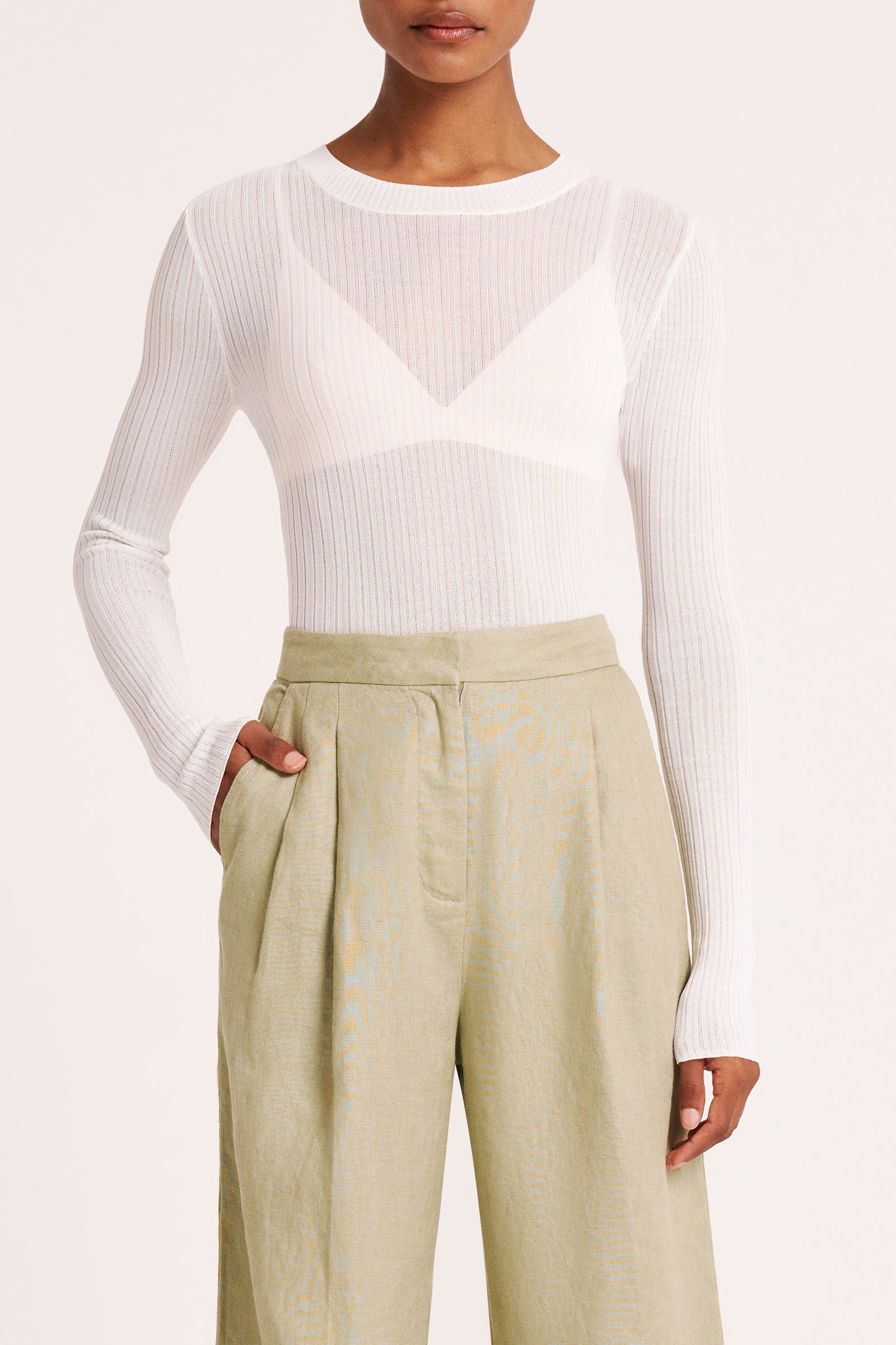 Mitra Sheer Knit Salt 
