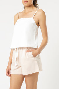 Nude Lucy miles linen cami white top