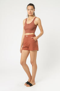 Nude Lucy selma linen short pecan shorts