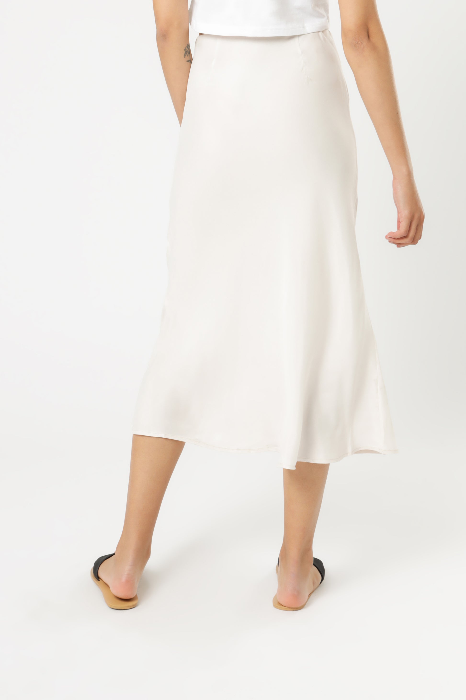 Nude Lucy Parker Cupro Skirt Cream Skirt 