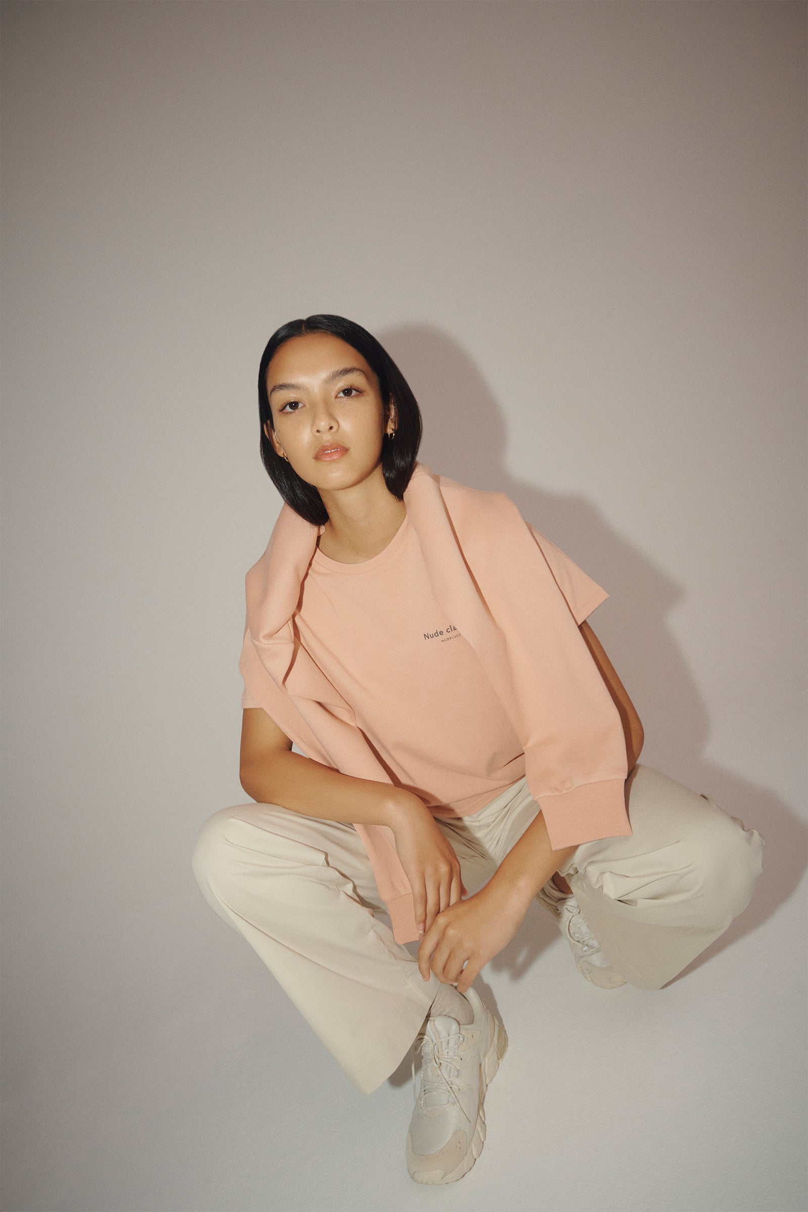 Nude Lucy Nude Classics Tee In A Light Pink Guava Colour 