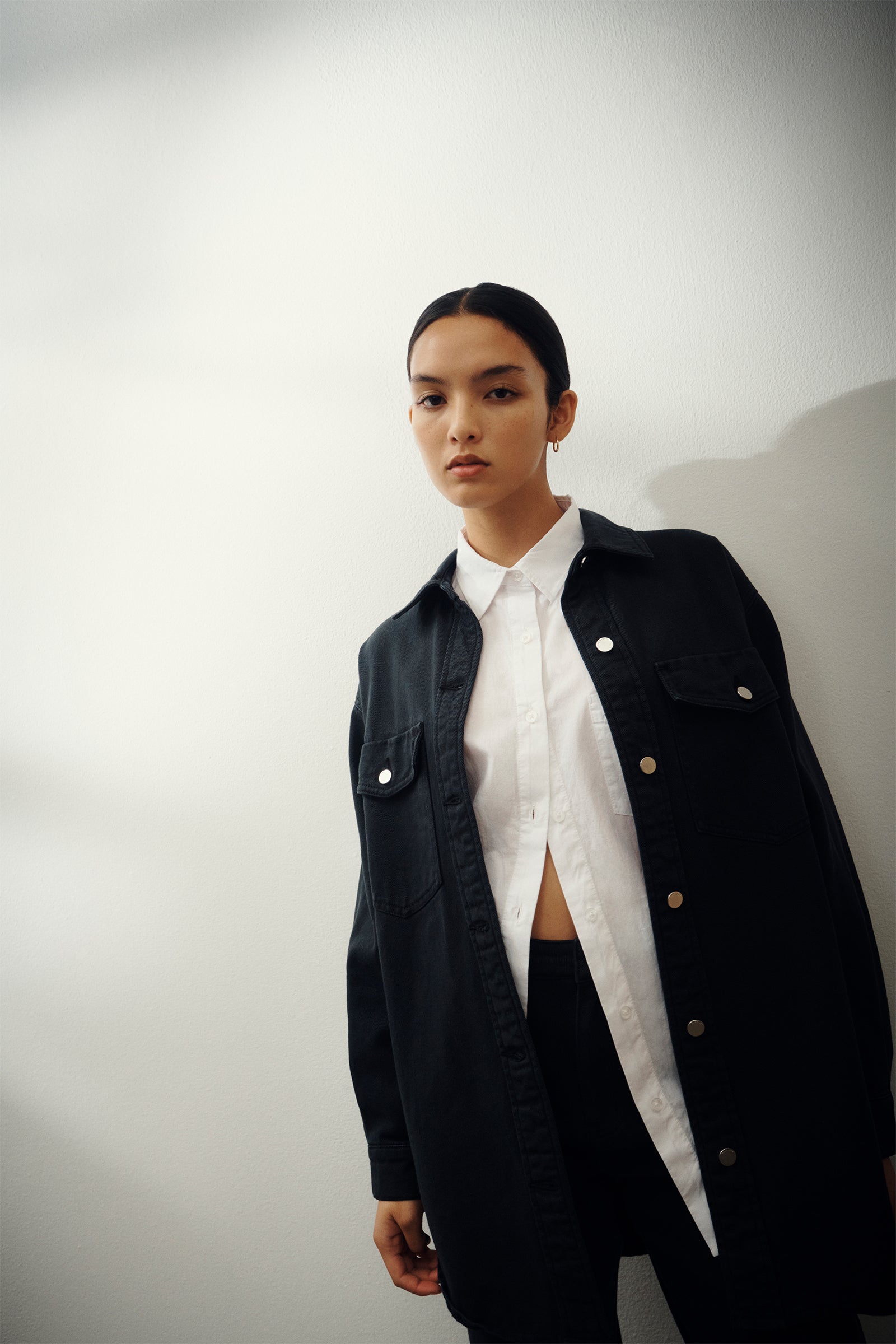 Nude Lucy Rai Denim Jacket In A Dark Grey In A Brown Coal Colour 
