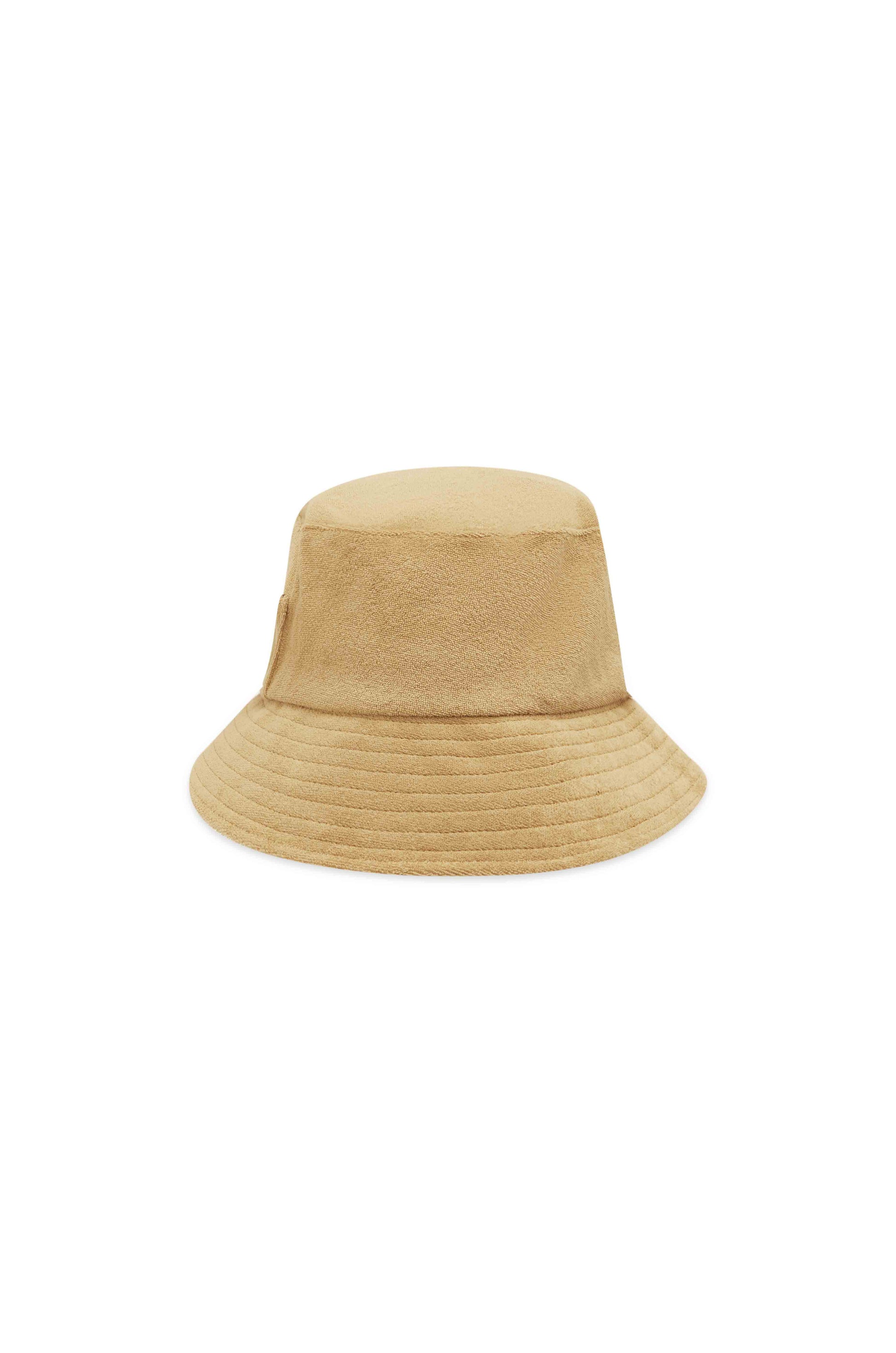 Nude Lucy Finn Terry Bucket Hat In A Light Brown Caramel Colour 