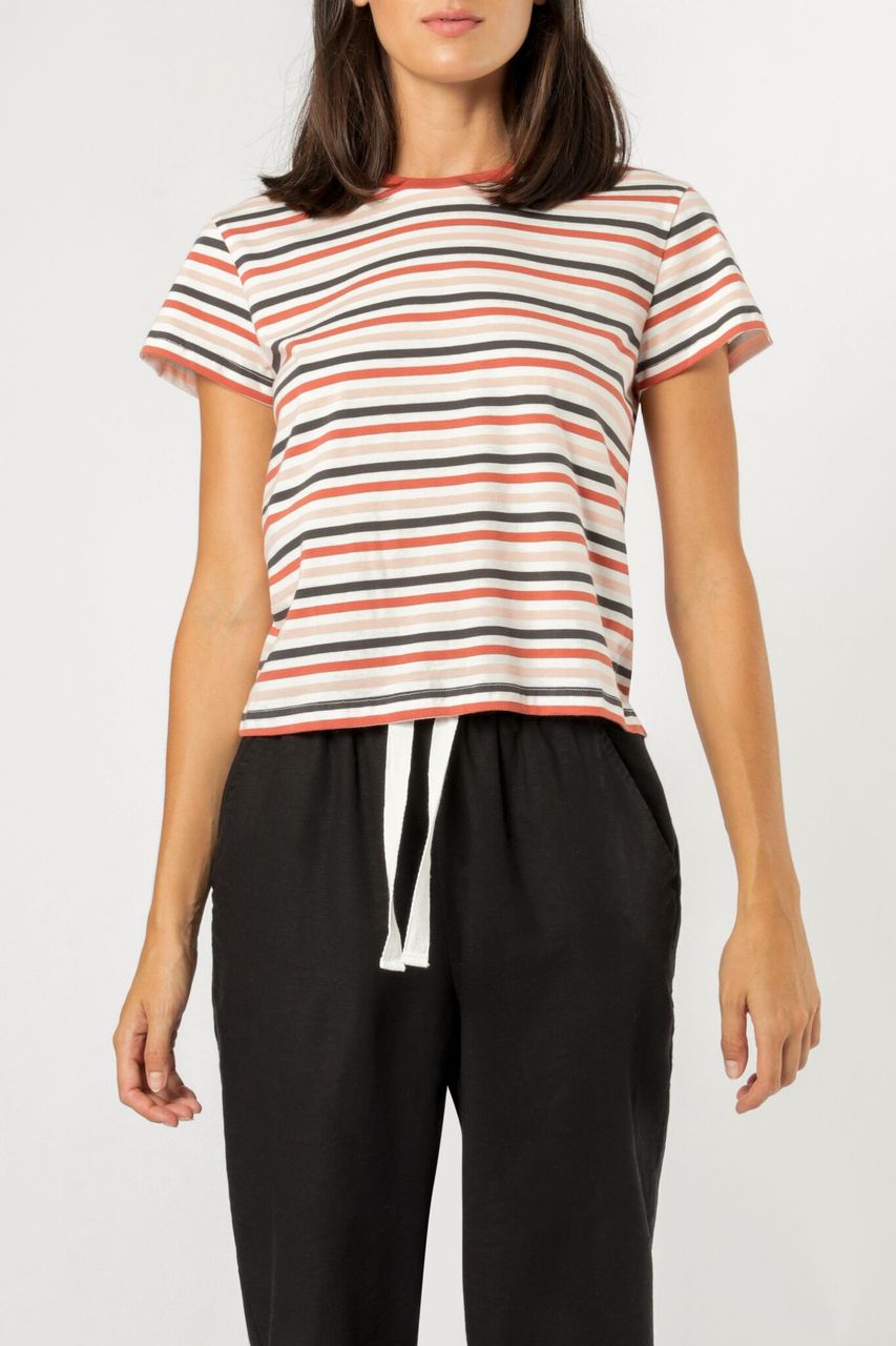 Nude Lucy Binx Multistripe Tee Auburn Stripe T Shirt 
