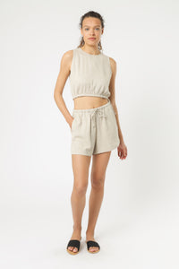 Nude Lucy rumi linen short oat shorts