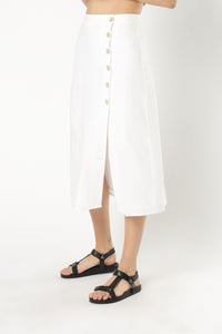 Nude Lucy kora linen midi skirt white skirt
