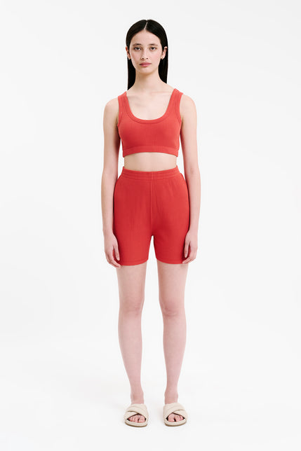 LOUNGE RIB CROP-Coral