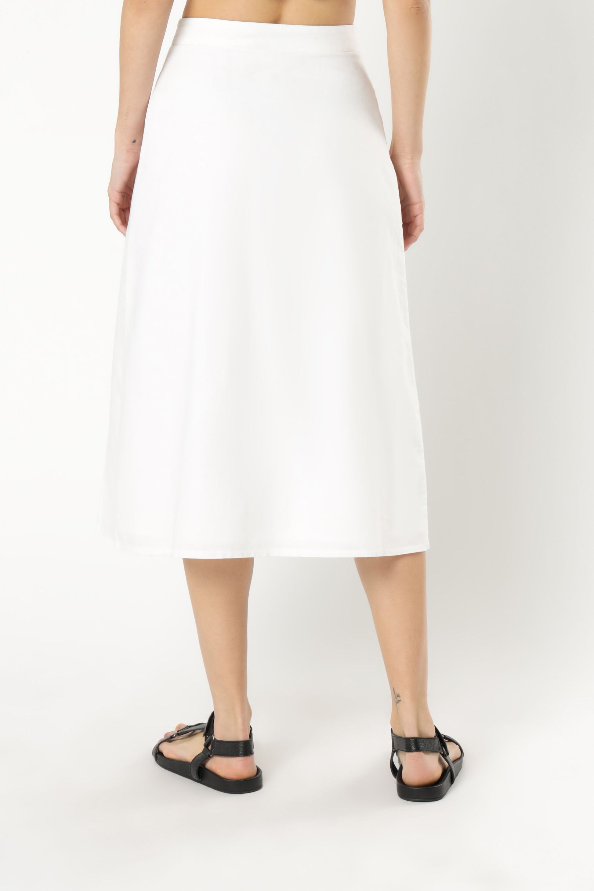 Nude Lucy Kora Linen Midi Skirt White Skirt 