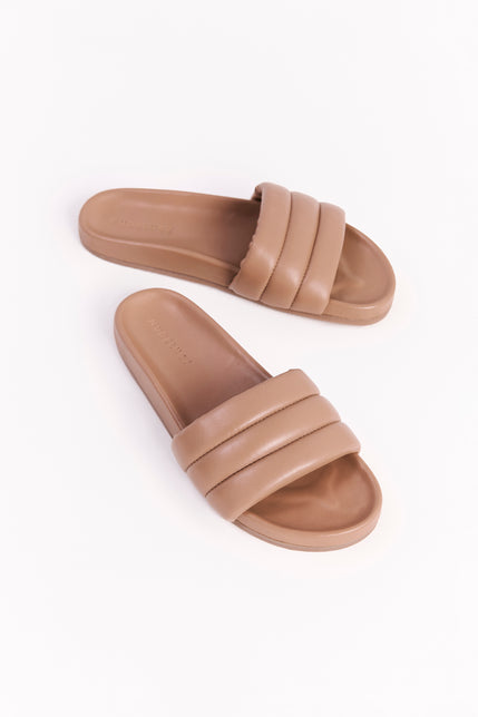 CLASSIC LEATHER SLIDE-Sesame