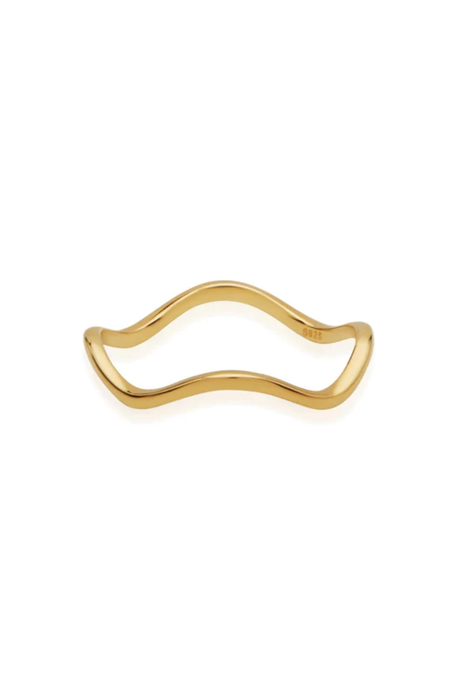 Nude Lucy Vera Wave Ring In Gold 