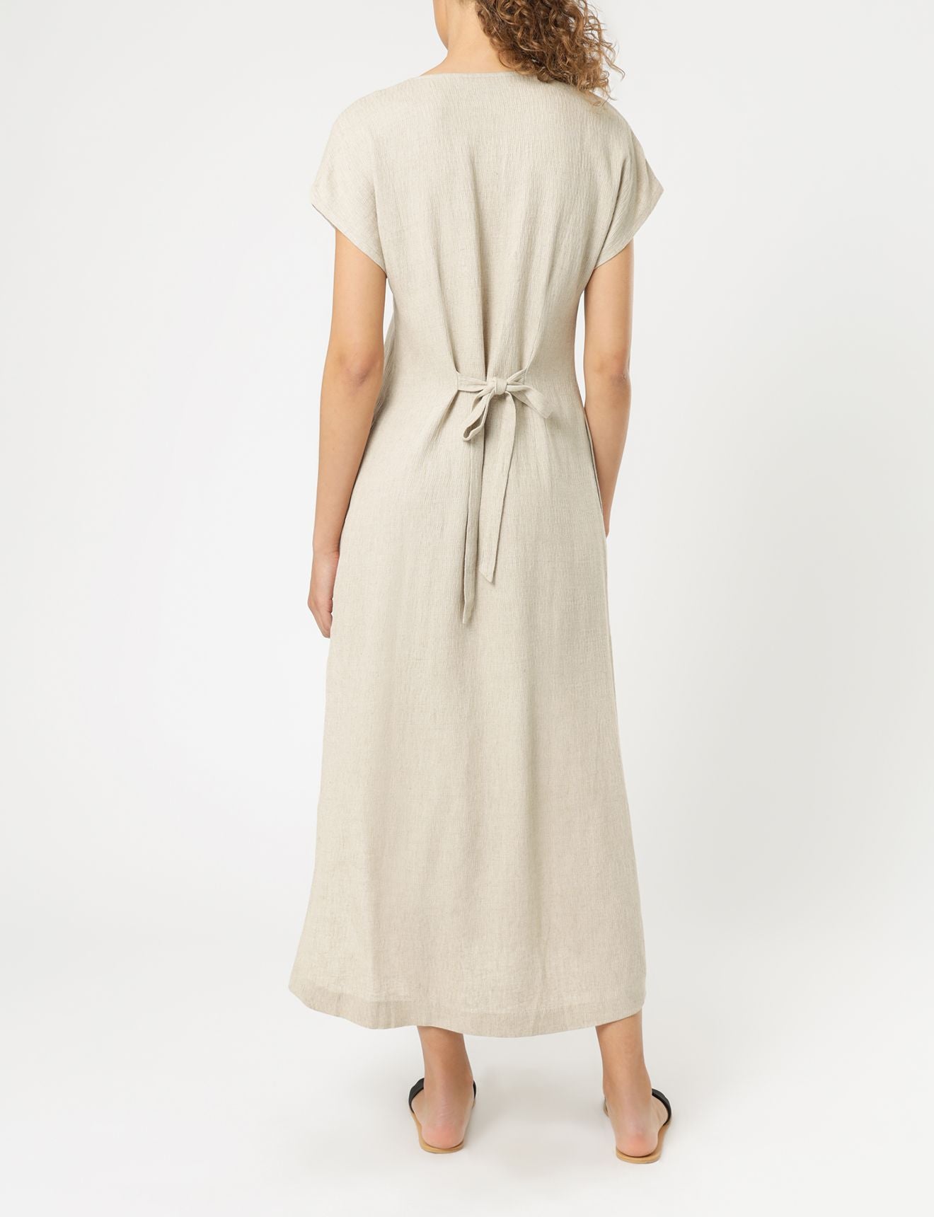 Nude Lucy rumi linen maxi dress oat dress
