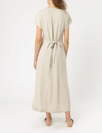 Nude Lucy rumi linen maxi dress oat dress