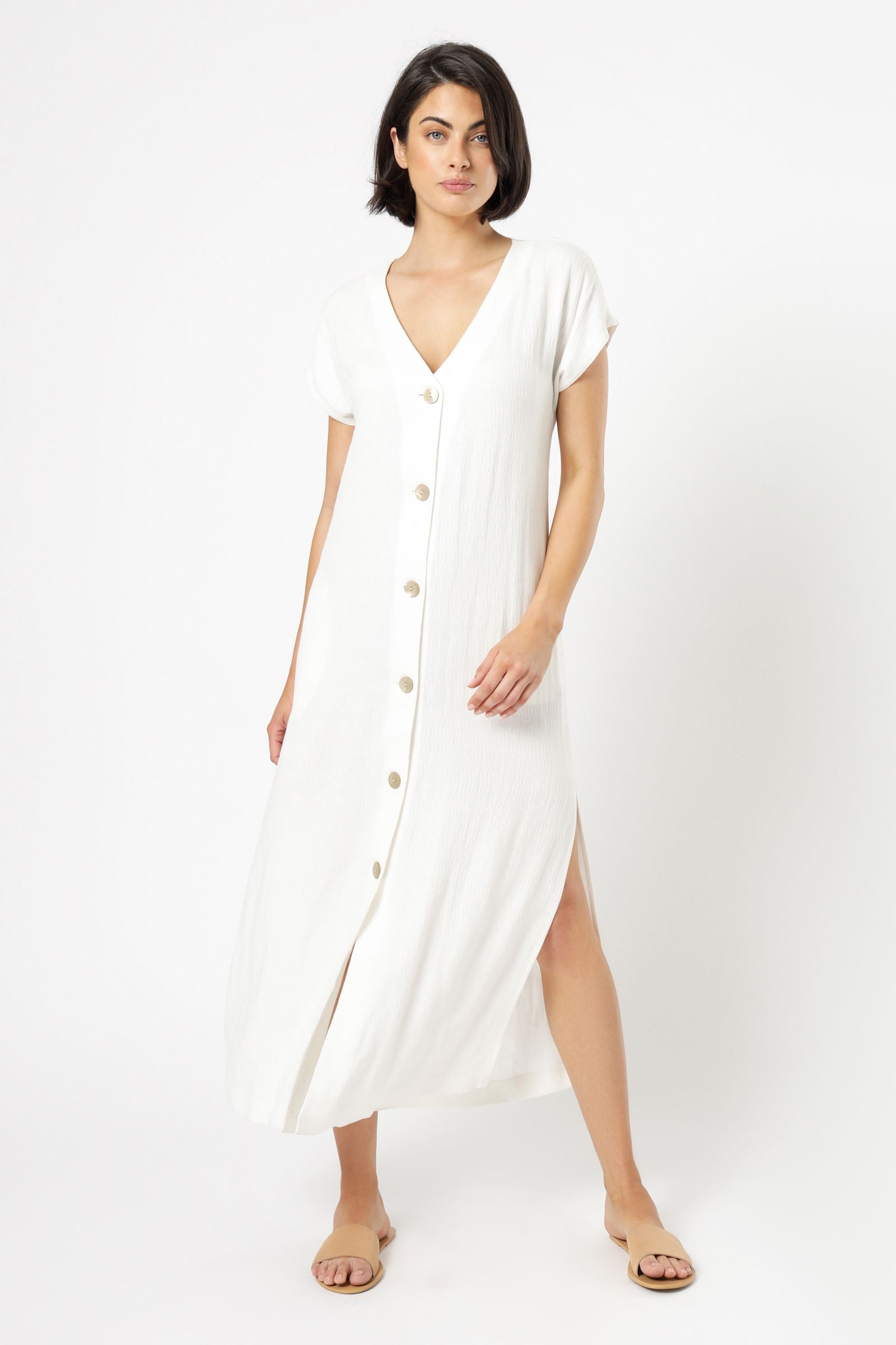 Shop Rumi Linen Dress in Off white | Nude Lucy Shop Rumi Linen Dress in Off white | Nude Lucy