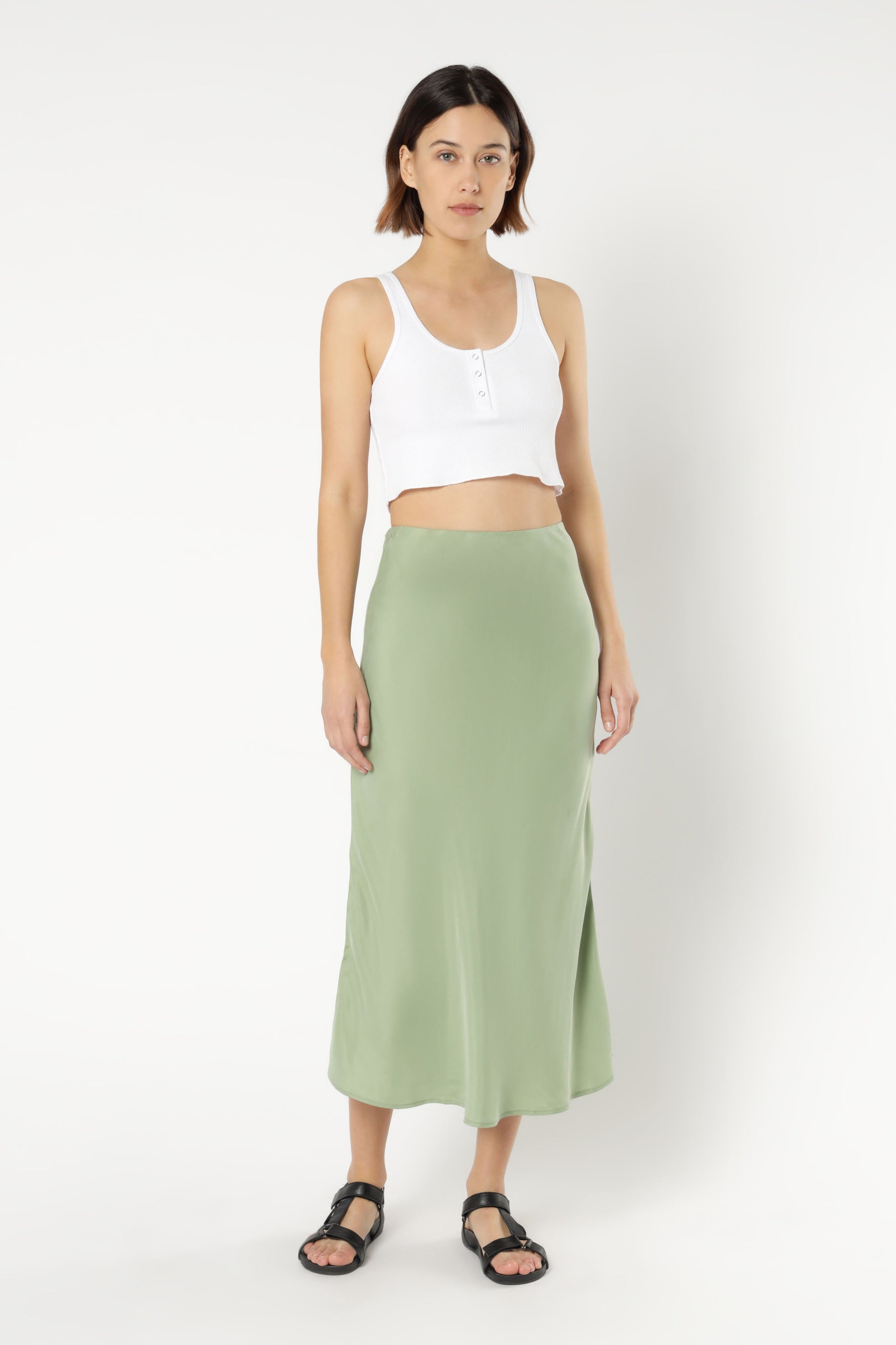 Nude Lucy Esme Cupro Midi Skirt Apple Skirt 