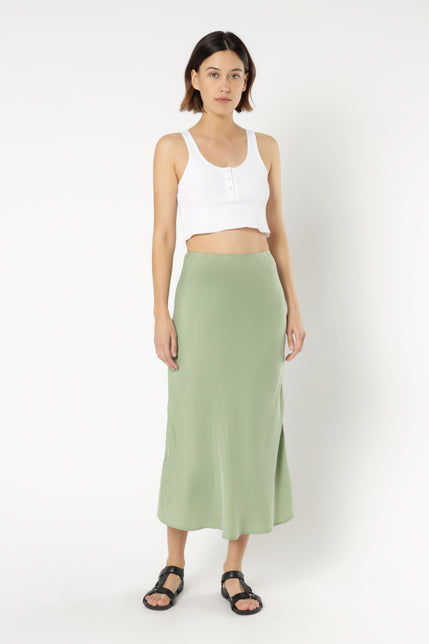 ESME CUPRO MIDI SKIRT-Apple