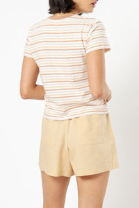 Nude Lucy erin multistripe ringer tee terracotta str tees