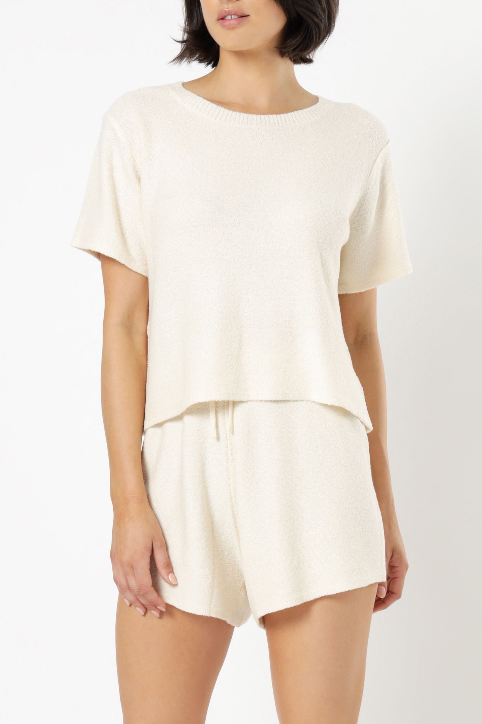 Nude Lucy Coops Knitted Tee Cream Tees 