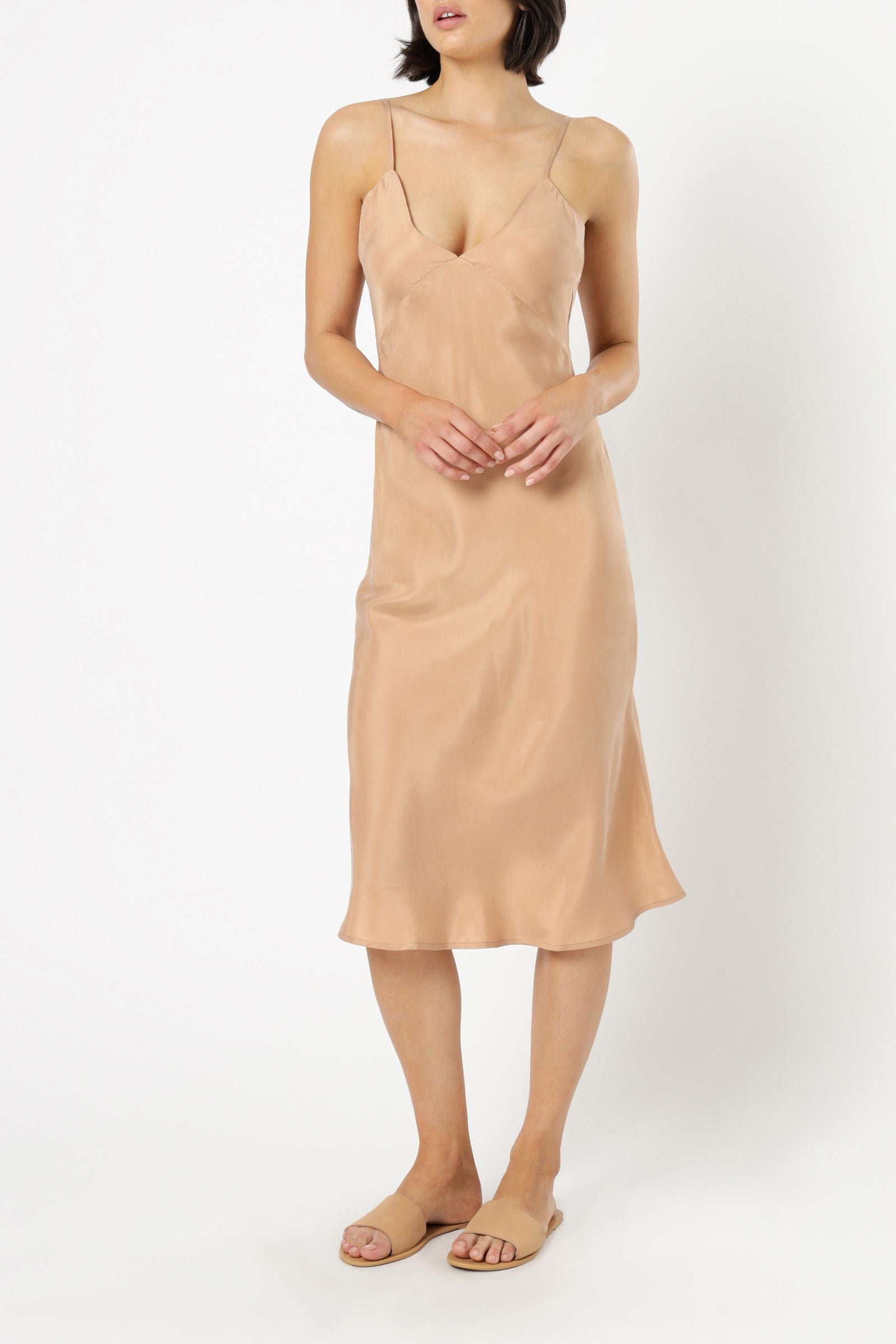 Nude Lucy parker cupro dress terracotta dress
