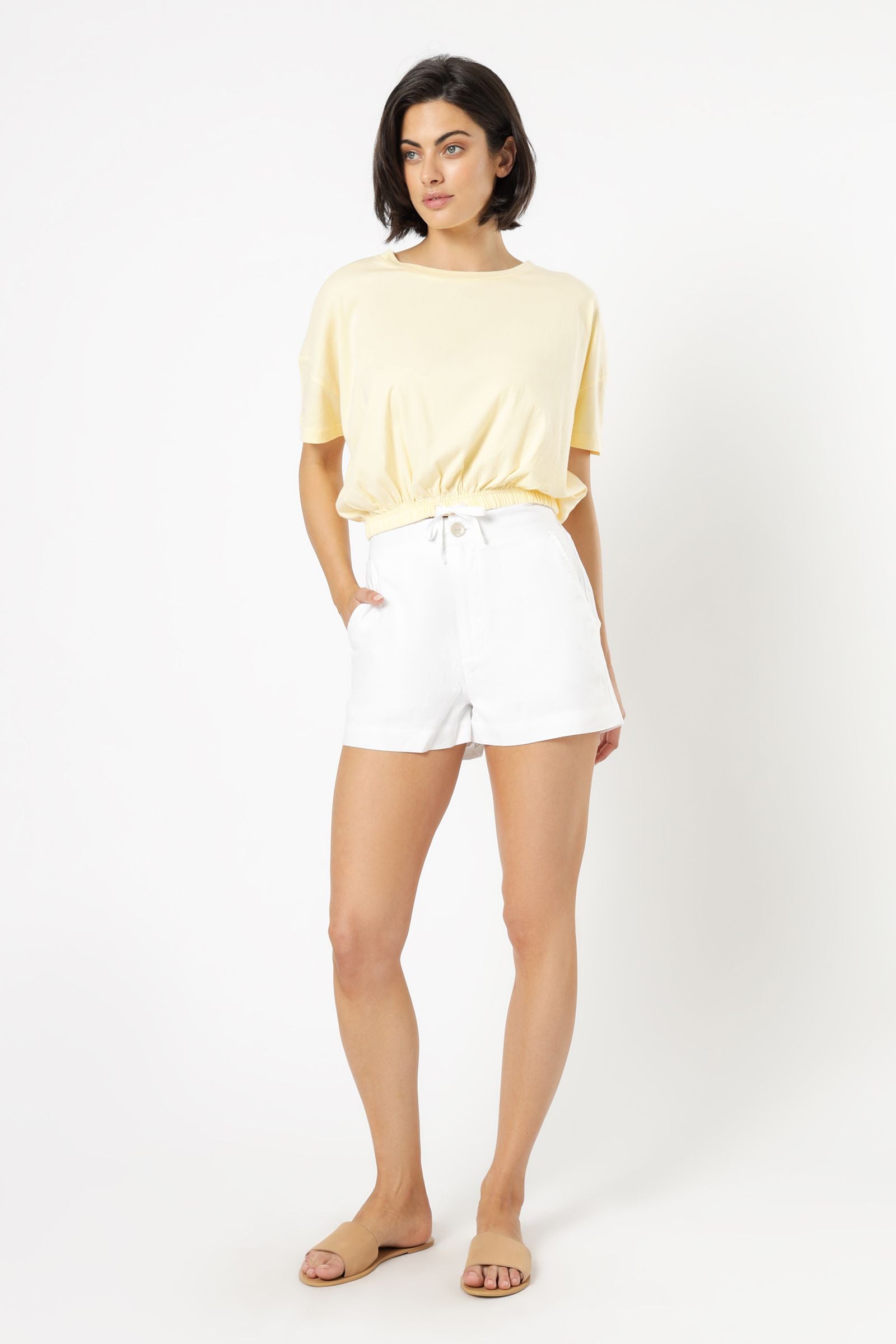 Nude Lucy daria drawstring tee butter tees