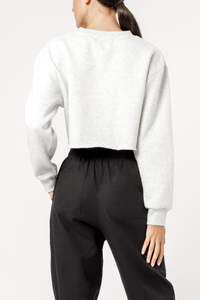 Nude Lucy carter classic crop sweat snow marle sweats