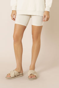 Nude Lucy nude classic bike short ecru shorts