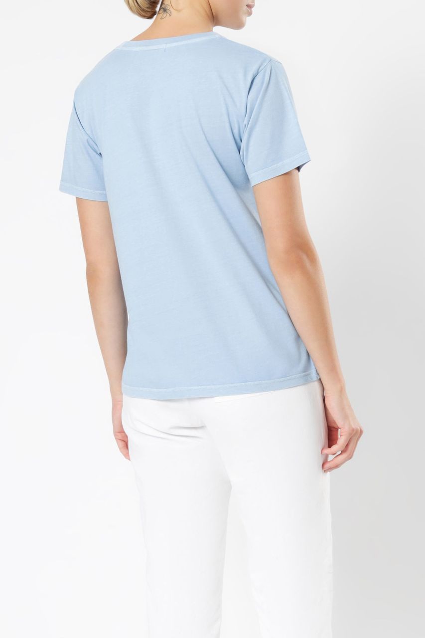 Nude Lucy Nude Lucy washed slogan tee capri blue t shirt