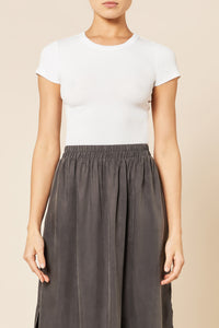Nude Lucy Monroe Organic Rib Tee in White