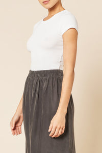 Nude Lucy Monroe Organic Rib Tee in White