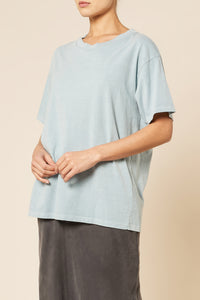Nude Lucy Frankie Organic Washed Bf Tee in a Blue & Green Toned Bermuda Colour