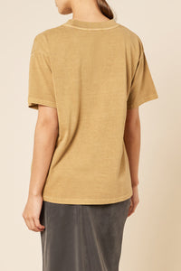 Nude Lucy Frankie Organic Washed Bf Tee In a Brown Oak Colour