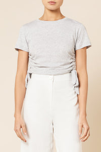 Nude Lucy Rowan Drawstring Tee In Grey Marle