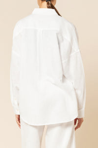 Nude Lucy Leigh Linen Shirt in White