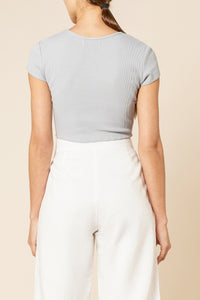 Nude Lucy Cameron Waffle Tee in a Blue & Green Toned Bermuda Colour