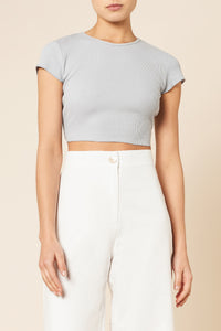 Nude Lucy Cameron Waffle Tee in a Blue & Green Toned Bermuda Colour