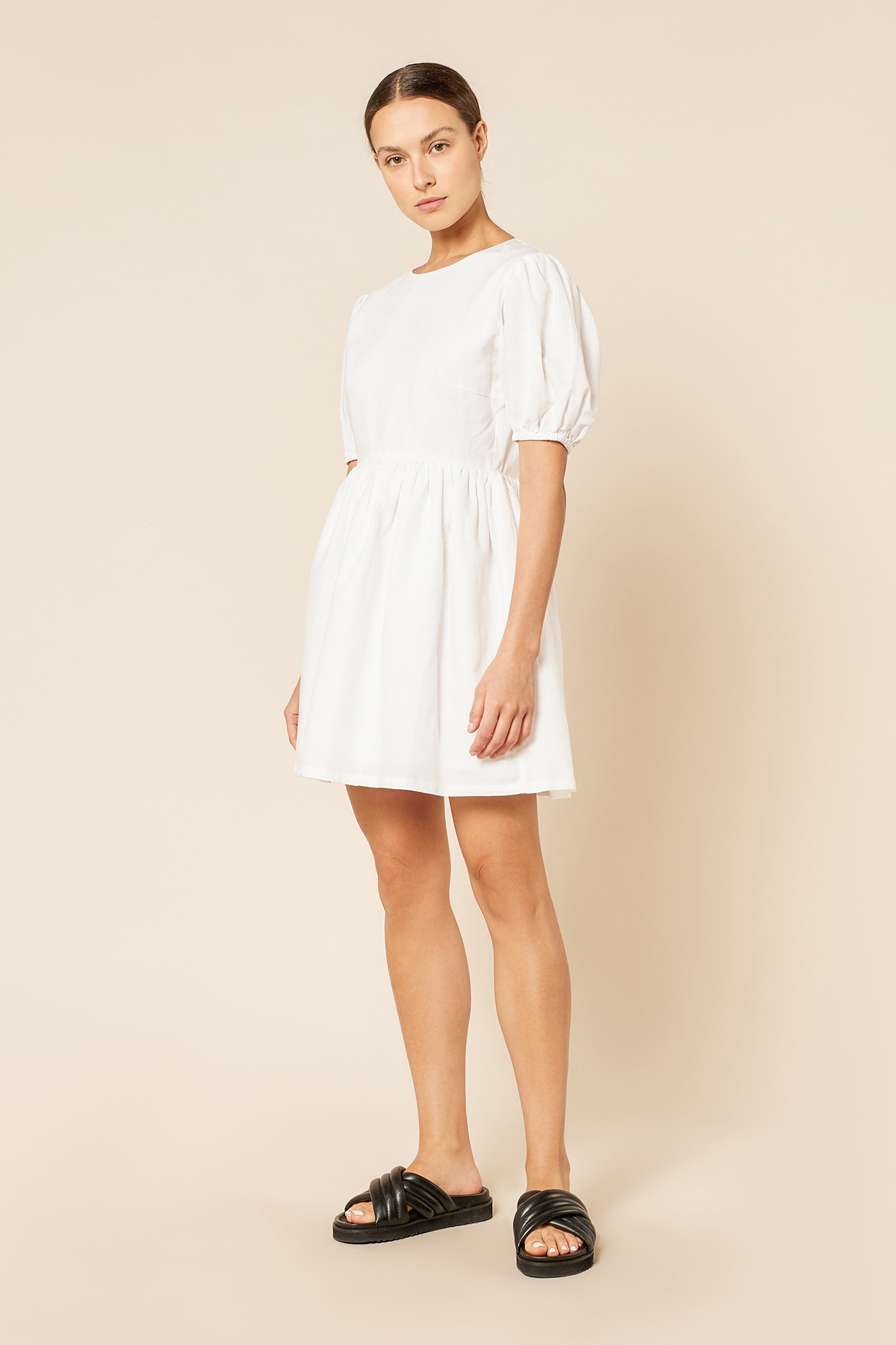 Nude Lucy Nima Linen Mini Dress in White