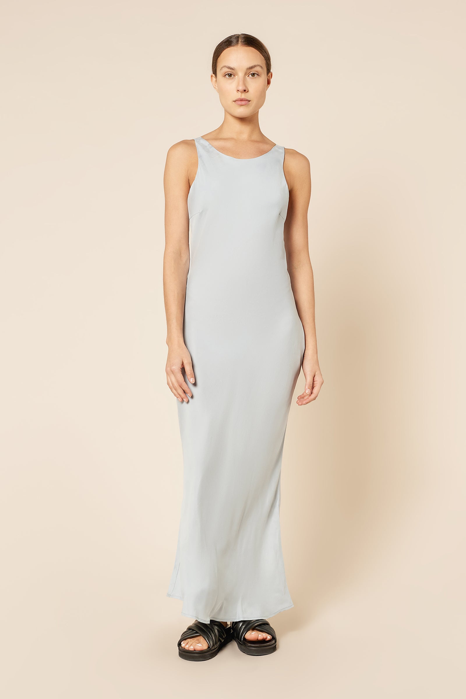 Nude Lucy Gia Cupro Dress In A Blue & Green Toned Bermuda Colour 