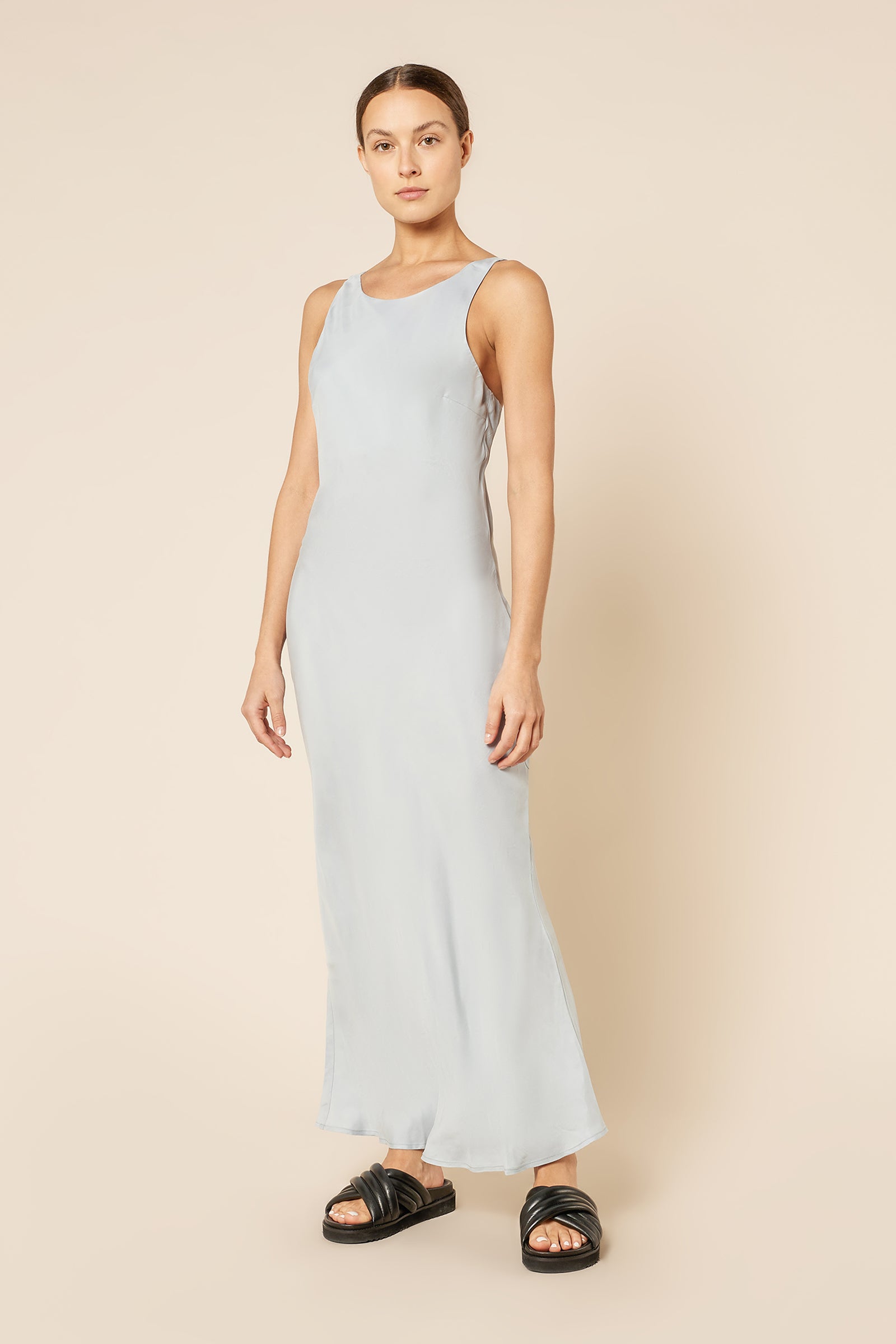 Nude Lucy Gia Cupro Dress in a Blue & Green Toned Bermuda Colour