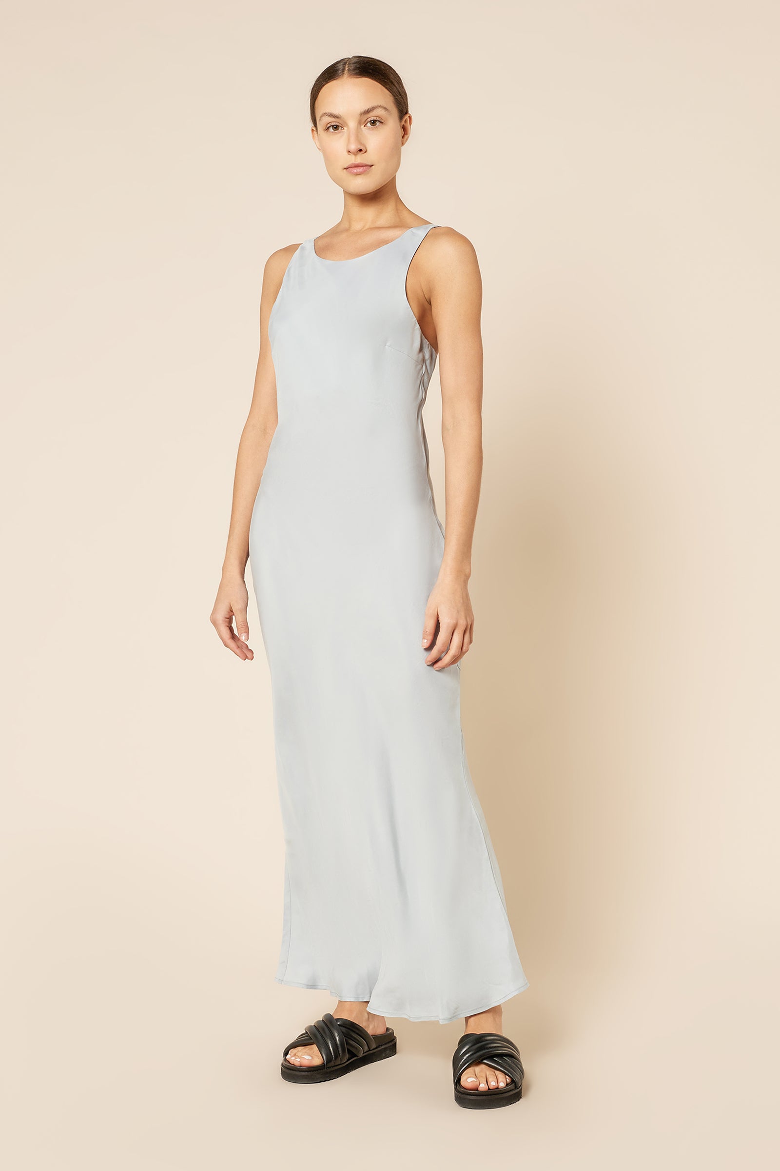 Nude Lucy Gia Cupro Dress In A Blue & Green Toned Bermuda Colour 