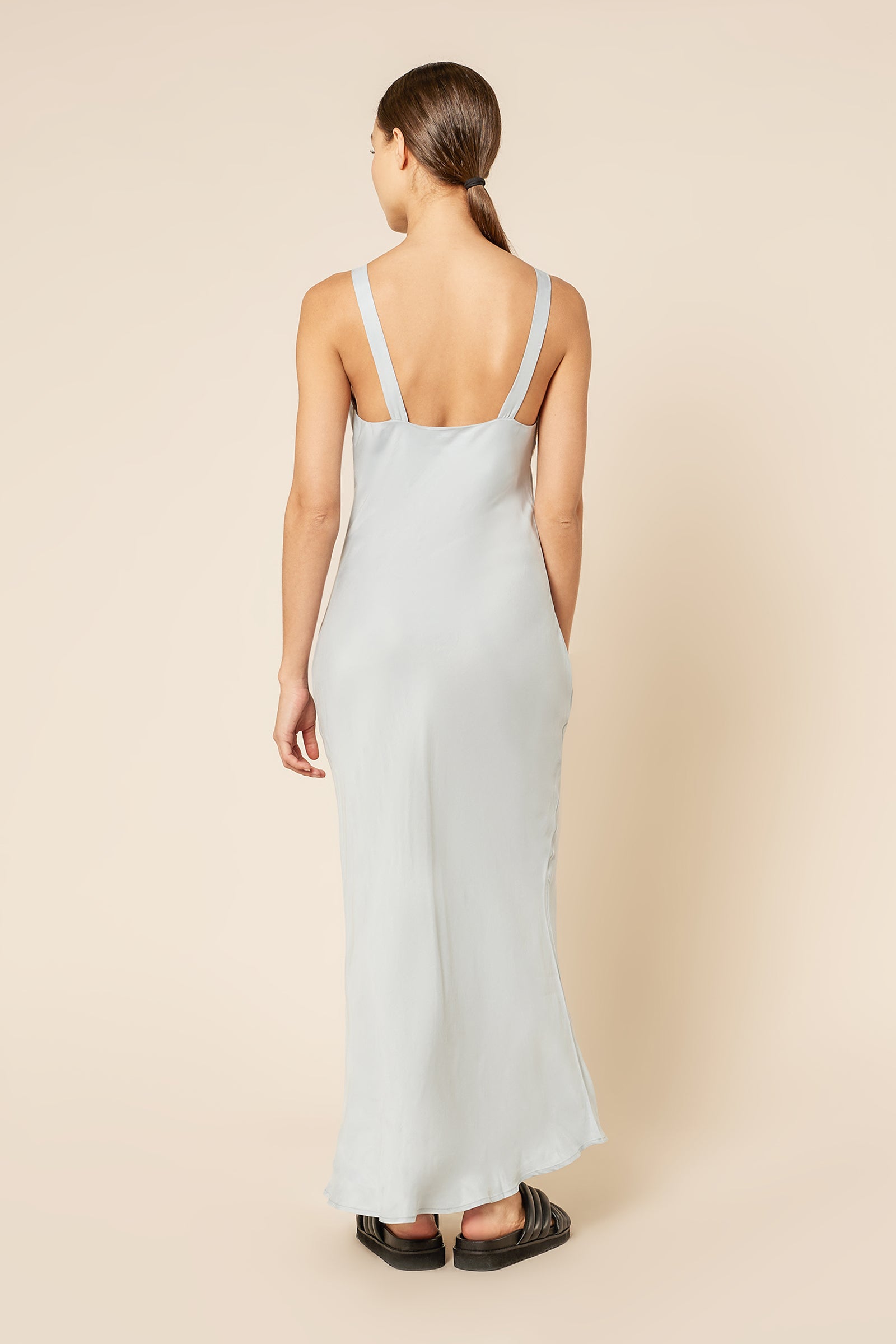 Nude Lucy Gia Cupro Dress In A Blue & Green Toned Bermuda Colour 
