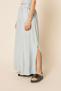 Nude Lucy Gia Cupro Maxi Skirt in a Blue & Green Toned Bermuda Colour