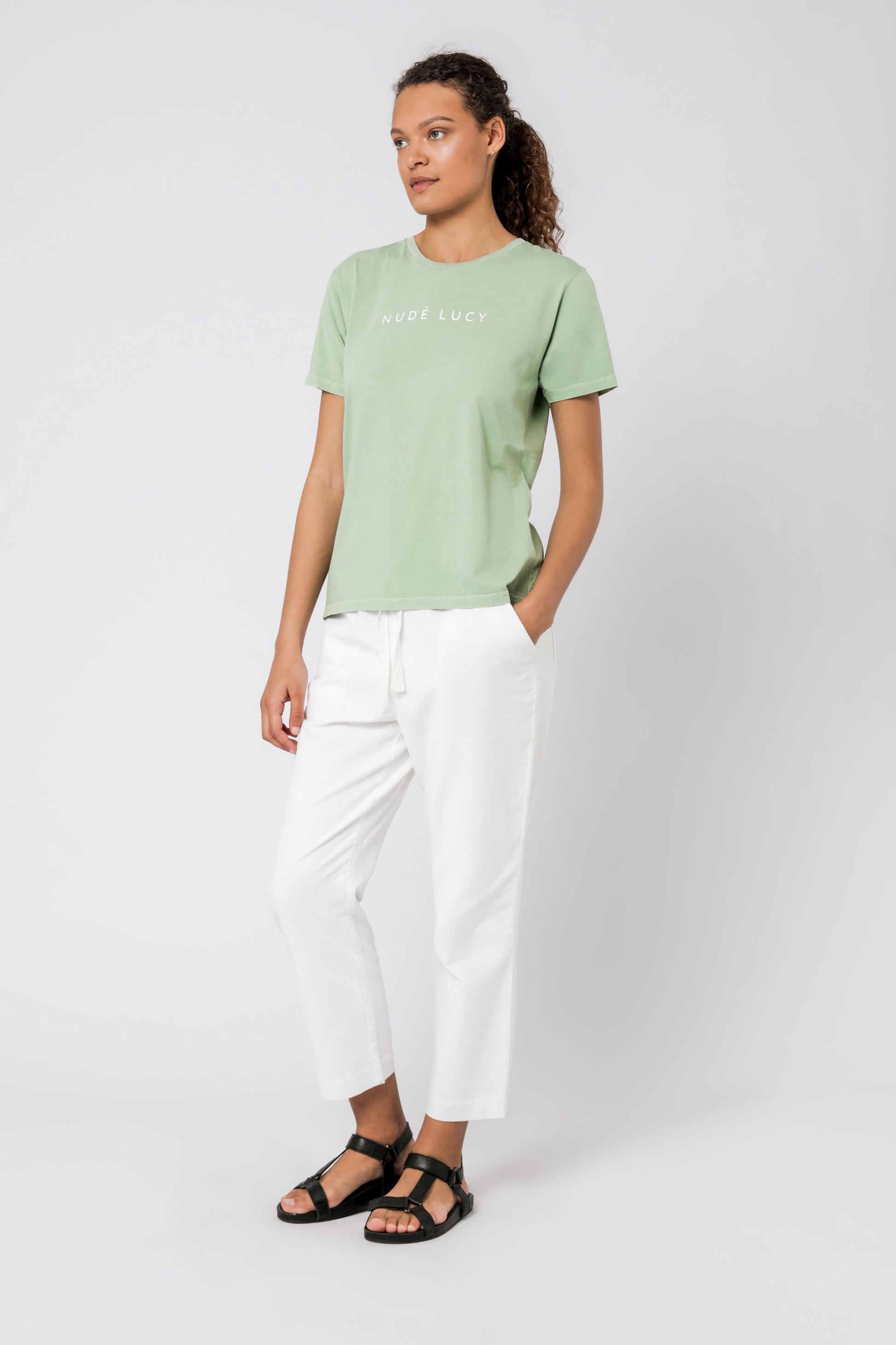 Nude Lucy Nude Lucy Washed Slogan Tee Apple T Shirt 