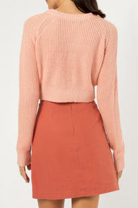 Nude Lucy brooklyn crop knit mineral pink knitwear