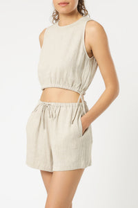 Nude Lucy rumi linen short oat shorts