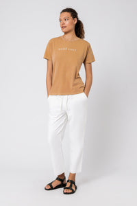 Nude Lucy Nude Lucy washed slogan tee tobacco t shirt