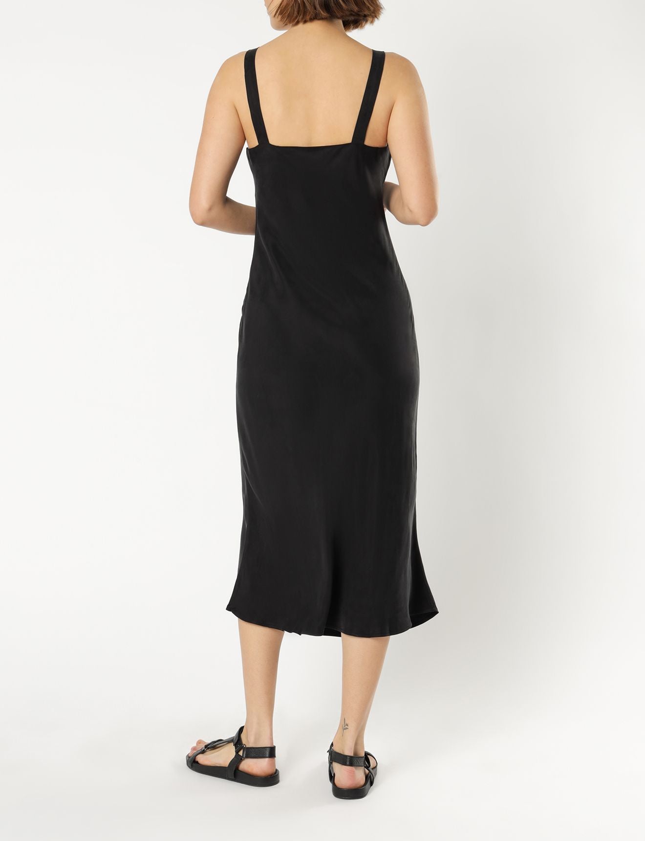 Nude Lucy Esme Cupro Slip Dress Black Dress 