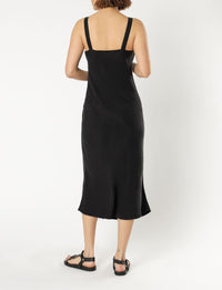 Nude Lucy esme cupro slip dress black dress