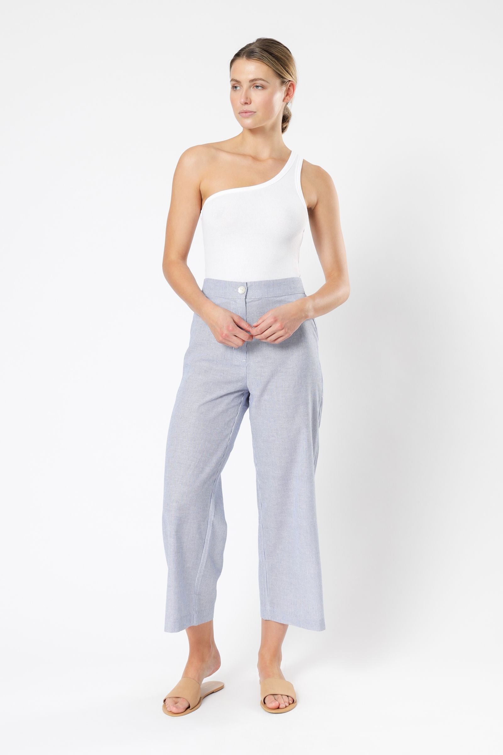 Nude Lucy Drew Pant Capri Blue Str Pants 