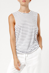 Nude Lucy keira basic muscle navy stripe top, t shirt